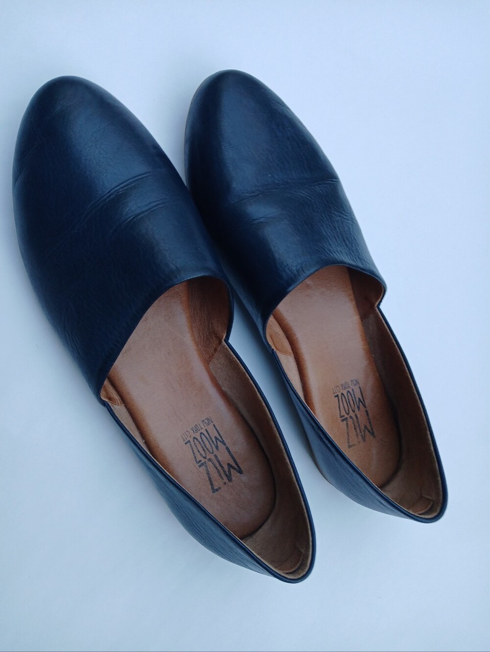 Miz Mooz Kimmy Leather Navy Slip-on Soft Flexible